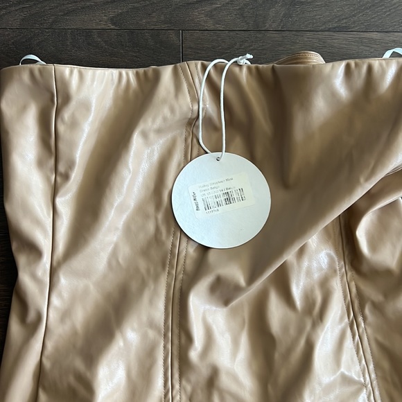 Beige Princess Polly Leather Dress - Picture 2 of 2